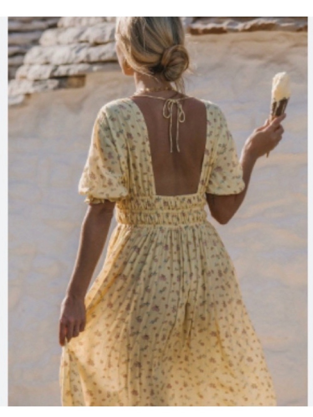 Spell Yellow Lisa Lemonade Floral Midi Dress